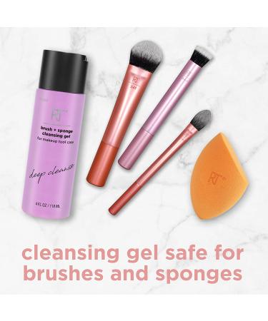 Real Techniques Makeup Brush & Beauty Sponge Cleansing Gel - 4 Fl Oz (Purple) - Buy Online on SooperMarket.com