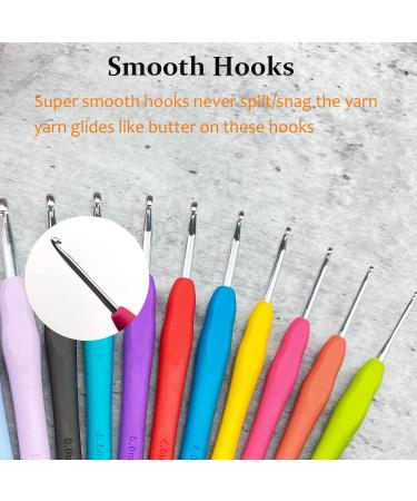 Mdoker Size H/8 Ergonomic Crochet Hook - Extra Long with Soft Handles for Arthritic Hands - Comfortable and Easy to Use for Beginners and Experienced Crocheters - Buy Online on SooperMarket.com