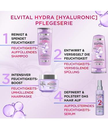 L'Or al Paris Elvital Moisturizing Shampoo XL 700ml - Hydrating Formula for Shiny Healthy Hair with Hyaluronic Acid - Buy Online on SooperMarket.com