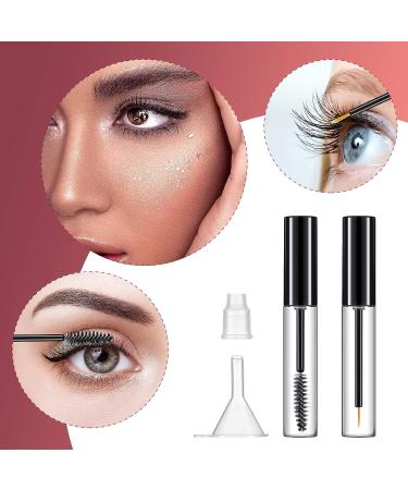 12-Piece 10ml Empty Mascara & Eyeliner Tubes Set with 4 Cream & Liquid Containers - DIY Eyelash Serum Kit - Buy Online on SooperMarket.com