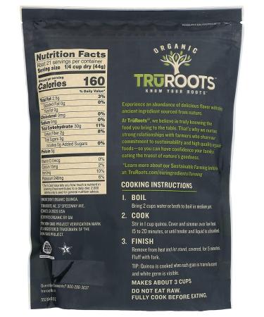 TruRoots Organic Quinoa 32 oz - USDA Certified, Non-GMO Project Verified - Buy Online on SooperMarket.com