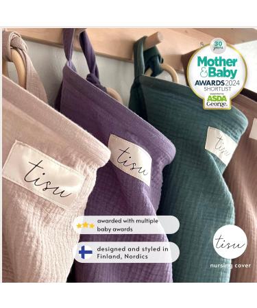 Nursing Cover for Breastfeeding & Pumping | Multi-Use Car Seat Stroller Cover | Organic Muslin Cotton | Breastfeeding Apron & Shawl | by TISU - Buy Online on SooperMarket.com