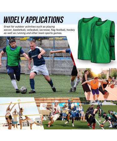 TOWOLF 6PCS Green Scrimmage Vests - X-Large Soccer Training Pinnies for Team Practice - Buy Online on SooperMarket.com