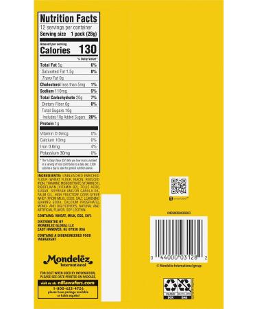 Nabisco Mini Nilla Wafer Individual Wrapped 336g-28g/12ct - Buy Online on SooperMarket.com