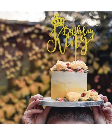 Arthsdite King Birthday Cake Topper Boy Prince 1st 2nd 3rd 10th 13th 18th 21st 30th 40th 50th Birthday Cake Topper/Gender Reveal Party Decorations - Gold Glitter - Buy Online on SooperMarket.com
