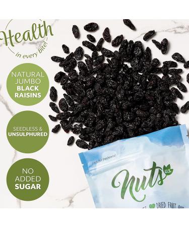 NUTS U.S. California Black Raisins - Seedless, Unsulphured, Natural - 2 lbs Pack - Buy Online on SooperMarket.com