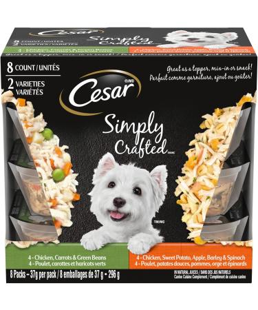 CESAR Simply Crafted Wet Dog Food Variety Packs | Adult Dog Food with Chicken Vegetables Fruits and Grains - Buy Online on SooperMarket.com