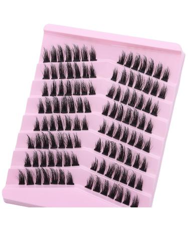 Large Volume Flat Lash Clusters - CD Curl Manga Anime Individual Lashes | Thai Style Cat Eye Extensions for DIY Makeup - Buy Online on SooperMarket.com