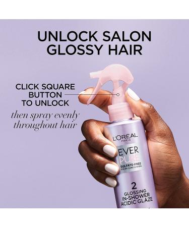 L'Oreal Paris EverPure Sulfate-Free Glossing Kit | pH Balanced, Intensifies Shine, Anti-Fade with UV Filter, Argan Oil | Vegan, Paraben-Free, Dye-Free, Gluten-Free - Buy Online on SooperMarket.com