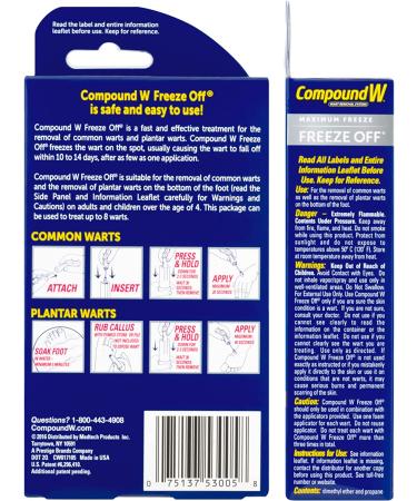 Compound W Freeze Off Remover - 8 Applications, White - 1 Count - Buy Online on SooperMarket.com