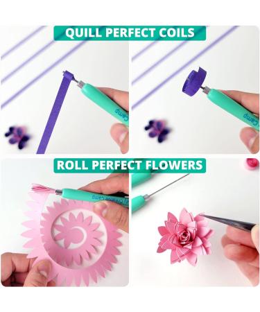 4 Pack Paper Quilling Tools Set with Slotted Tools, Needle, Tweezer, and Storage Box - Buy Online on SooperMarket.com
