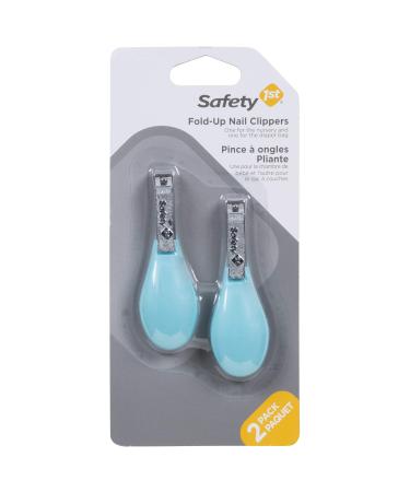 Safety 1st Fold-Up Nail Clipper, 2-Count - Colors May Vary