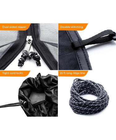Foxelli XL Hammock Net - Lightweight 12ft Portable Netting for Camping Hammocks - Buy Online on SooperMarket.com