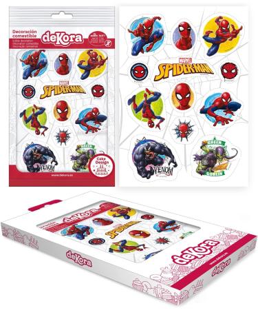 Dekora for Spiderman fans Edible Cake Cupcake Decorations 12 Designs Licenced Product. - Buy Online on SooperMarket.com