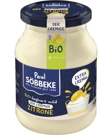 S bbeke organic yoghurt mild lemon (6 x 500 gr)