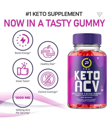 Pro Keto Gummies Pro Keto ACV Gummies Pro Keto Canada Keto ACV Weight and Overall Health Management Support Supplement Formule de Gestion de la Perte de Poids Pro Keto ACV Gummies (60 Gummies) - Buy Online on SooperMarket.com
