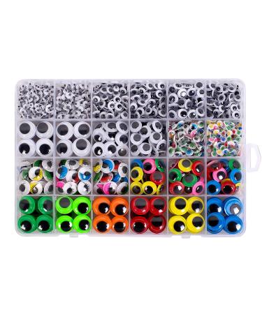1620pcs Googly Wiggle Eyes Self Adhesive, for Craft Sticker Eyes Multi Colors and Sizes for DIY by ZZYI