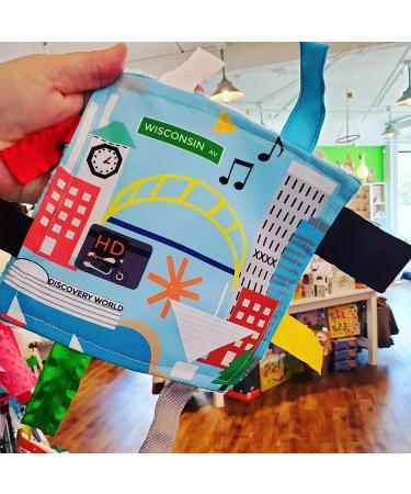 Baby Jack & Co Learning Lovey Toy Milwaukee Wisconsin - USA Cities & Shapes - BPA Free - Ideal Baby Gift - Buy Online on SooperMarket.com