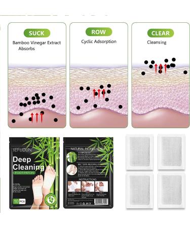 Detoxifying Foot Pads - 100% Natural Herbal Cleansing Patches for Better Sleep & Stress Relief - 20 Pcs - Buy Online on SooperMarket.com