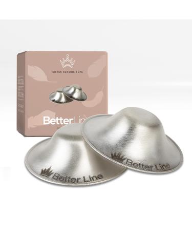 Silver Nursing Cups to Soothe Nipples for Breastfeeding Moms | Newborn Essentials Handmade Silver Nipple Shields 100% Natural Silver Nursing Pads Baby Shower Gifts Standard - C Cup or Less