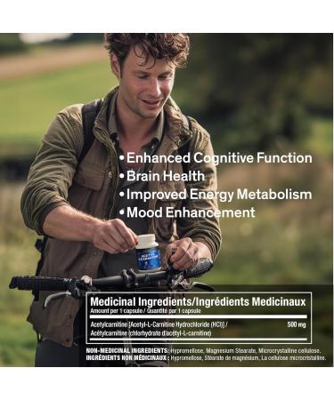 CONFIDENT HEALTH - Acetyl L-Carnitine 500mg - Premium Brain and Energy Support Supplement 60 Veggie Capsules Gluten Free 30 Servings One Month Supply - Buy Online on SooperMarket.com