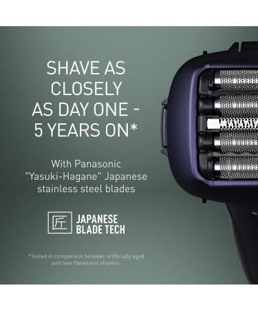 Panasonic ES-LV67 5-Blade Wet & Dry Electric Shaver for Men - Rechargeable & Responsive Beard Sensor - Multi-Flex 16D Head - UK 2-Pin Bathroom Plug - Navy & Black - Buy Online on SooperMarket.com