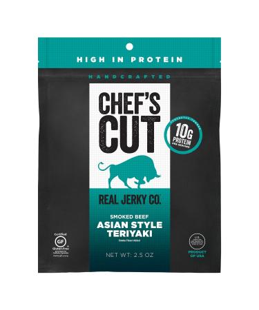 Chef's Cut Tender Real Steak Jerky Snack, Asian Teriyaki, 2.5 Ounce Asian Teriyaki 2.5 Ounce (Pack of 1)