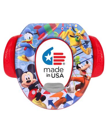 Disney Mickey Mouse"Clubhouse Capers" Soft Potty Seat and Potty Training Seat - Soft Cushion, Baby Potty Training, Safe, Easy to Clean