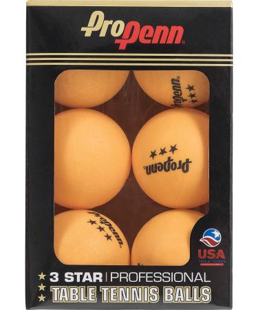 Penn 6-Pack 40mm Orange Table Tennis Balls - Professional 3-Star Official PING Pong Balls - Buy Online on SooperMarket.com