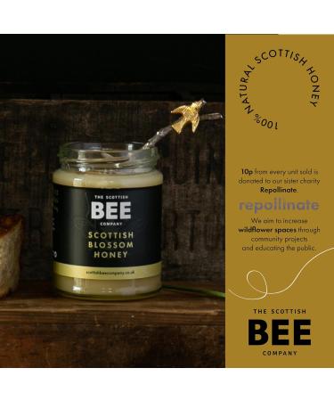 Heather and Blossom Duo of Honey from The Scottish Bee Company 340g x 2 - Heather and Blossom Honey Gift Bundle - Pure Natural Soft Set Honey Made in the UK - Buy Online on SooperMarket.com