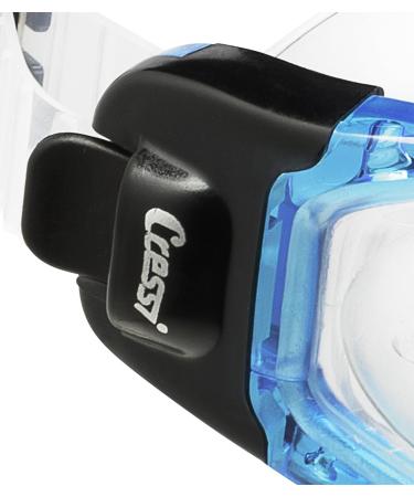 Cressi Galileo Adult Swim Goggles | Tempered Glass Lenses | No Distortion | Made in Italy | Clear/Aquamarine - Buy Online on SooperMarket.com