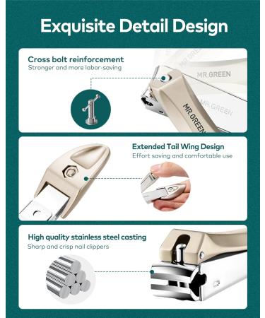 Professional Nail Clippers for Thick Nails - Premium Stainless Steel Sharp and Durable with Catcher - Ideal for Babies Children and Adults - Buy Online on SooperMarket.com
