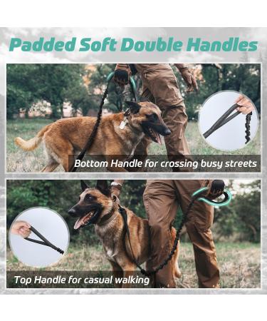 rabbitgoo Bungee Dog Leads for Medium Large Dogs Anti Pull Tactical Lead Rope with 2 Padded Traffic Control Handles for Military Dog Training and Walking Quick Lock Release Black 95-125cm 95-125 cm (Pack of 1) Black - Buy Online on SooperMarket.com