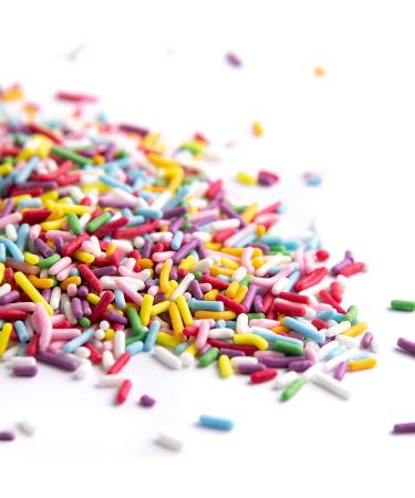 Sweets Indeed - Sprinkles - Natural Rainbow Sprinkles - No Artificial Colors or Flavors - Gluten-Free Color Sprinkles for Baking - Sprinkle Mix - Cake Sprinkles - Cupcake and Cake Topper - 5.5 ounces - Buy Online on SooperMarket.com