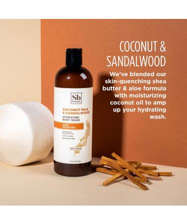 Soapbox Coconut Milk & Sandalwood Body Wash - Moisturizing Cleanser with Aloe Vera & Shea Butter | Paraben, Gluten, and Cruelty Free | Vegan | 16oz Bottles (Pack of 3) - Buy Online on SooperMarket.com