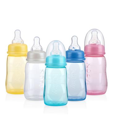 Nuby Standard Neck Tinted Feeding Nurser  1 Count (Pack of 1)  Colors May Vary