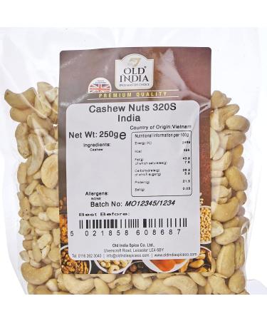 Old India Cashew Nuts 320S India 250g - Premium Quality Cashews 250g Pack - Buy Online on SooperMarket.com