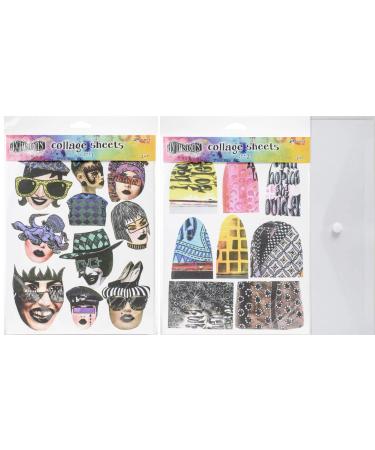 Dyan Reaveley - Dylusions Collage Sheets - Set 1 and Set 2 with Storage Envelope - 3 Items