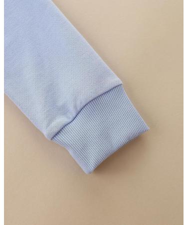 Girls Cotton Sweatshirt | Long Sleeve Pullover Top for Kids | Toddler Casual Jumper T-Shirt | Ages 1-12 | Blue (4-5 Years) - Buy Online on SooperMarket.com