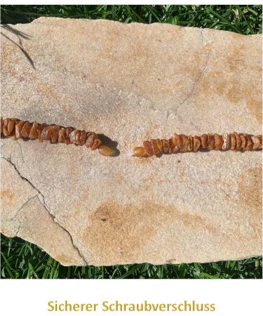 TOPAZ Amber Necklace for Dogs & Cats | Natural Tick & Flea Protection | Handmade 30 cm - Buy Online on SooperMarket.com