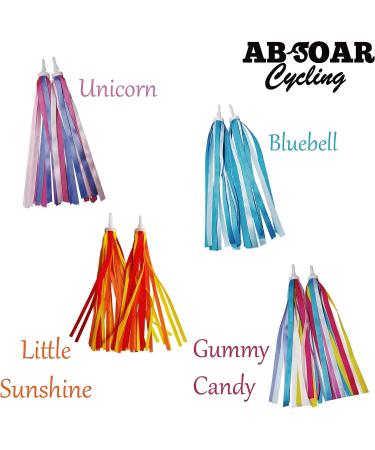 ABSOAR Kids Bike Streamers - 2 Pairs, 18 Bands, Rainbow Colors - Handlebar Tassel Ribbon for Girls & Boys - Perfect for Bicycles and Scooters - Buy Online on SooperMarket.com