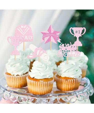 Cyodoos 25 pcs Pink Graduation Cake Toppers Class of 2024 Graduation Cupcake Toppers Congrats Grad and Graduation Party Decorations Pink2 - Buy Online on SooperMarket.com