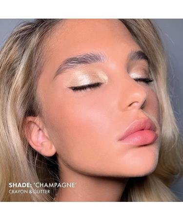 ICONIC Glaze Crayon Dual-Ended Glitter Eyeshadows - Champagne | Sparkling Wet-Look Glazed Effect - Buy Online on SooperMarket.com