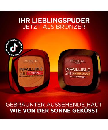 L'Or al Paris Infaillible 24h Soft Matte Bronzer - Long-Lasting Opaque Tan | 350 Medium 9g | International Shipping Available - Buy Online on SooperMarket.com