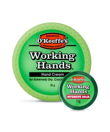 O'Keeffe's Working Hands Intensive Balm 11g & Working Hands 96g (Twin Pack) 53.5 g (Pack of 2)
