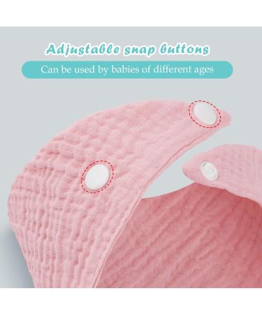 WD&CD 4-Piece Triangle Baby Dribble Bibs | 2 Adjustable Buttons | Soft & Absorbent - Buy Online on SooperMarket.com