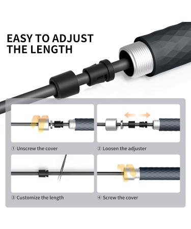 Proiron Universal Spring Jump Rope - Anti-Slip Handles Adjustable Fitness & Weight Loss for Adults & Kids - Black - Buy Online on SooperMarket.com