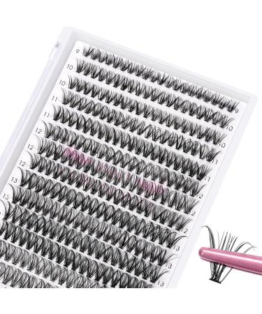 280 Pcs Individual Lashes 30D-C-0.07-9-15mix Cluster Lashes 10D 20D C D Curl Wispy Lashes Bottom Lashes DIY Lashes At Home(30D-C-0.07-9-15mix) 9-15 mix 30D-C-0.07-Large