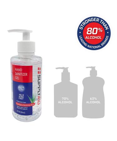 SupplyAID 80% Alcohol Hand Sanitizer Gel with Aloe Vera - 16oz Pack of 2 | FDA Approved - 74035-1051-5 - Buy Online on SooperMarket.com