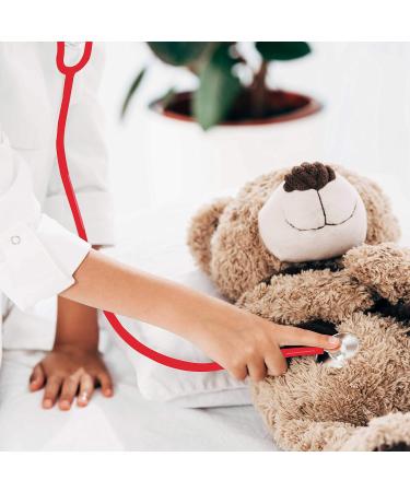 TRIXES Red Stethoscope - Fancy Dress Doctor Costume Accessory with Diaphragm & Bell Features - Red & Silver - Buy Online on SooperMarket.com